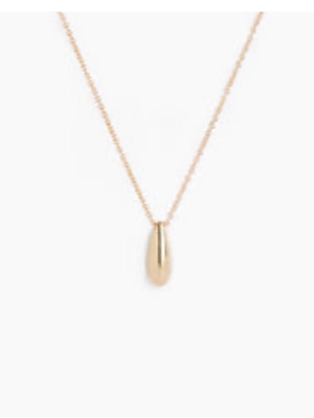 Yearly Co Delicate Gold Teardrop Pendant Necklace for Women 14kt